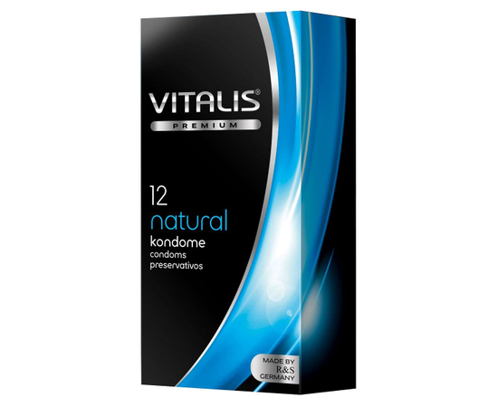 Классические презервативы VITALIS PREMIUM natural - 12 шт., Объем: 12 шт., Цвет: прозрачный, фото 