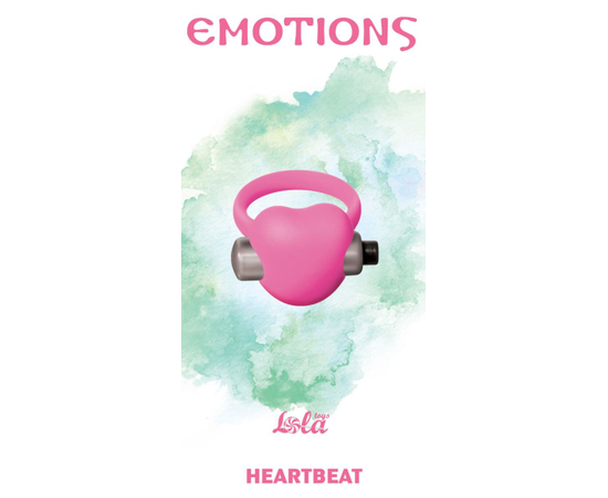 Розовое эрекционное виброкольцо Emotions Heartbeat Light pink, фото 