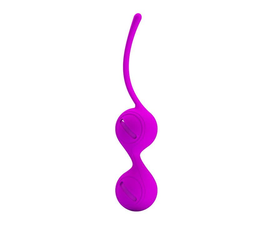 Лиловые вагинальные шарики на сцепке Kegel Tighten Up I, Цвет: лиловый, фото 