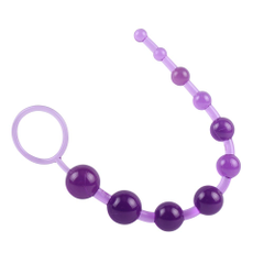 Анальная цепочка с колечком Sassy Anal Beads - 26,7 см., Цвет: фиолетовый, фото 