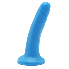 Гладкий фаллоимитатор на присоске Happy Dicks Dong 6 inch - 15,2 см., Цвет: голубой, фото 