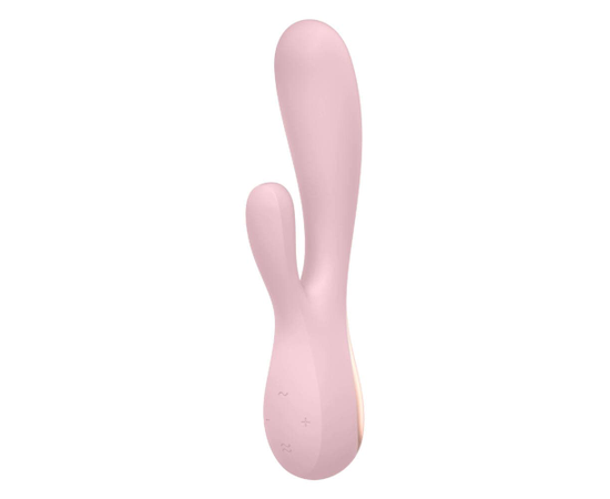 Вибратор-кролик Satisfyer Mono Flex с управлением через приложение - 20,4 см., Цвет: розовый, фото 