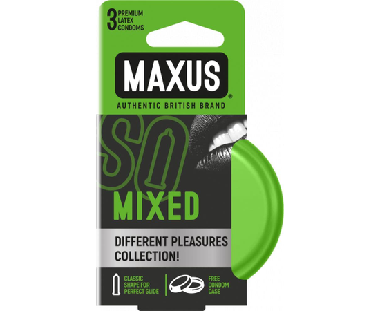 Презервативы в железном кейсе MAXUS Mixed - 3 шт., Объем: 3 шт., фото 