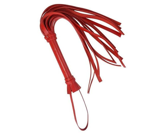 Красная многохвостовая плеть с шипами - 40 см., фото 