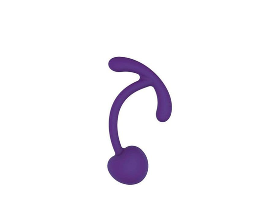 Фиолетовый вагинальный шарик с ограничителем, Цвет: фиолетовый, фото 