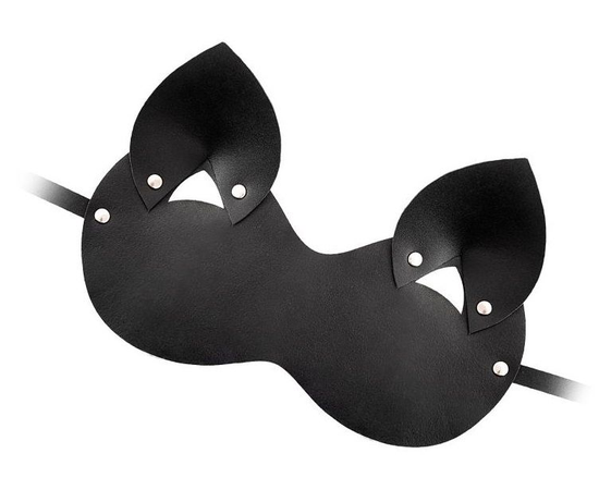Закрытая черная маска "Кошка", фото 
