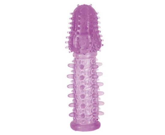 Фиолетовая насадка, удлиняющая половой член - 13,5 см., фото 