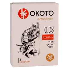 Тонкие презервативы OKOTO Thin Extra Soft - 3 шт., фото 