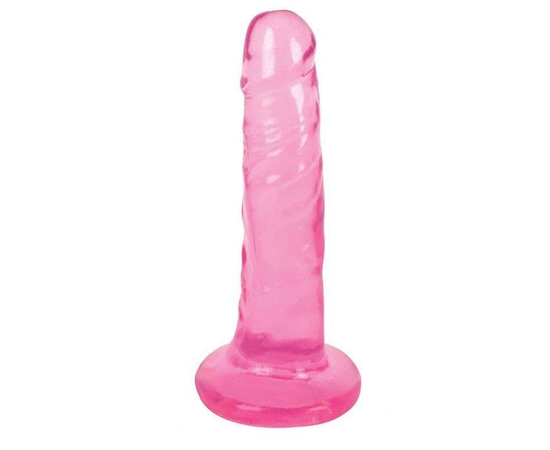 Розовый фаллоимитатор Slim Stick Dildo - 15,2 см., фото 