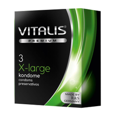 Презервативы увеличенного размера VITALIS PREMIUM x-large - 3 шт., Объем: 3 шт., Цвет: прозрачный, фото 
