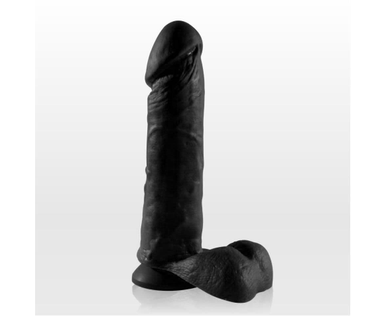 Чёрный фаллоимитатор на присоске Sitabella - 18,9 см., фото 