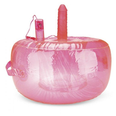 Розовая надувная подушка для секса в вибратором, фото 