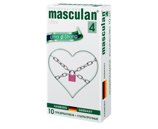 Ультрапрочные презервативы Masculan Ultra 4 Strong - 10 шт., фото 