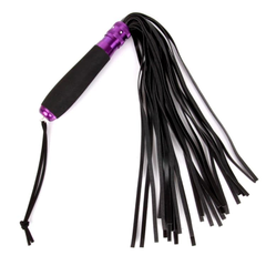 Черный флоггер с черно-фиолетовой металлической ручкой Notabu - 45 см., фото 