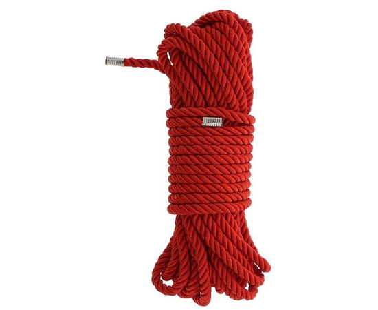 Красная веревка DELUXE BONDAGE ROPE - 10 м., фото 