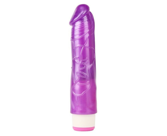 Фиолетовый вибратор Sexy Whopper - 20,2 см., фото 