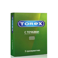 Текстурированные презервативы Torex "С точками" - 3 шт., фото 