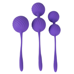Фиолетовый набор вагинальных шариков 3 Kegel Training Balls, фото 