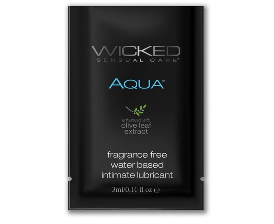 Легкий лубрикант на водной основе с алое Wicked Aqua - 3 мл., фото 