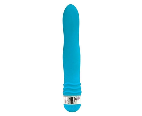Голубой эргономичный вибратор Sexy Friend - 17,5 см., фото 