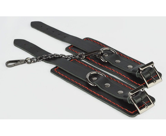 Стильные наручники "Богема" с контрастной строчкой, фото 