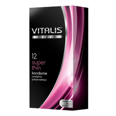 Ультратонкие презервативы VITALIS PREMIUM super thin - 12 шт., Объем: 12 шт., Цвет: прозрачный, фото 