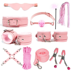 БДСМ-набор «Оки-Чпоки» из 11 предметов, Цвет: розовый, фото 