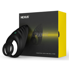 Черное эрекционное виброкольцо Nexus Enhance, фото 