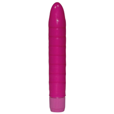 Фиолетовый гладкий вибромассажер Soft Wave - 18,5 см., фото 
