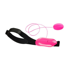 Розовое виброяйцо Play Ball с пультом управления и фиксацией, Цвет: розовый, фото 