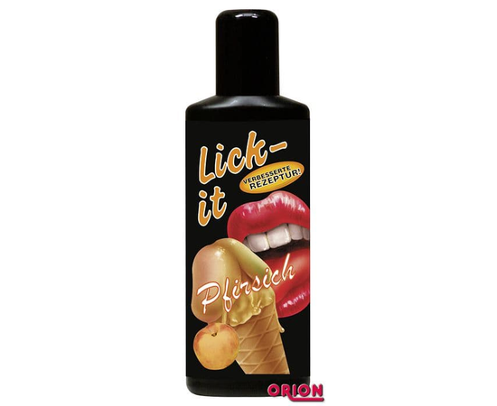 Съедобная смазка Lick It со вкусом персика - 100 мл., Объем: 100 мл., фото 