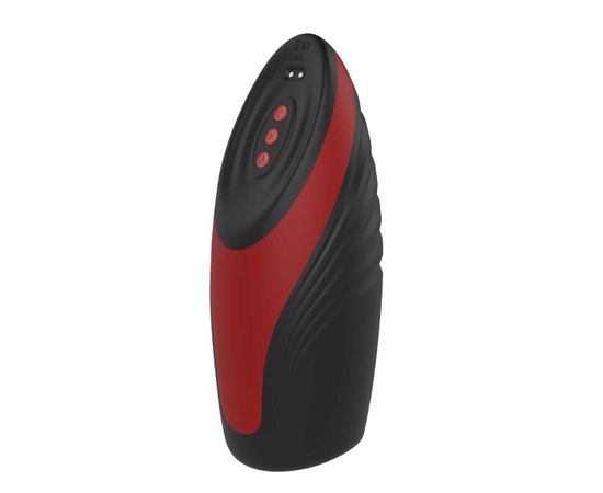 Черно-красный вибромастурбатор с подогревом Heating Suck Machine, фото 
