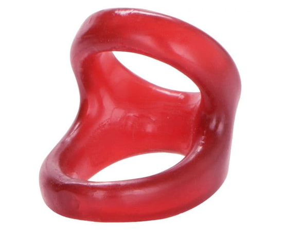 Красное эрекционное кольцо с подхватом COLT Snug Tugger, фото 