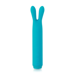 Вибратор с ушками Rabbit Bullet Vibrator - 8,9 см., Длина: 8.90, Цвет: голубой, фото 
