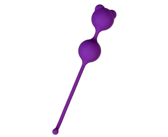 Фиолетовые вагинальные шарики A-Toys с ушками, фото 