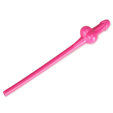 Розовая трубочка для напитков в виде пениса, Цвет: розовый, фото 