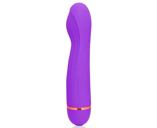 Фиолетовый вибромассажер с 20 режимами вибрации - 13,5 см., фото 