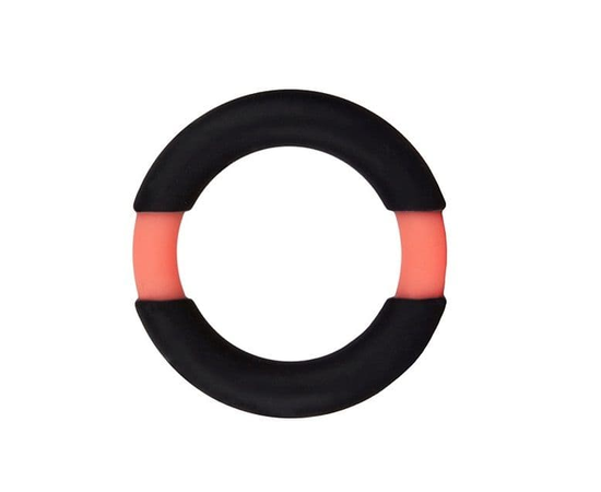 Эрекционное кольцо на пенис Neon Stimu, Цвет: черный с оранжевым, фото 