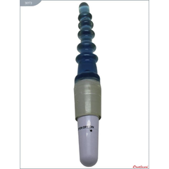Синий гелевый вибратор для анальной стимуляции - 20,5 см., фото 
