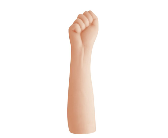 Телесный стимулятор в виде руки со сжатыми в кулак пальцами - 36 см., фото 