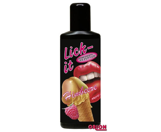Съедобная смазка Lick It со вкусом малины - 100 мл., фото 
