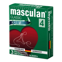 Презервативы Masculan Classic 4 XXL увеличенного размера, Длина: 20.00, Объем: 3 шт., фото 
