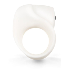 Белое кольцо на член с вибрацией, фото 