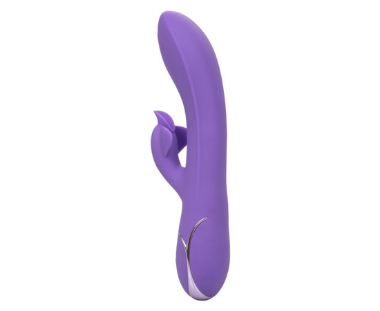 Фиолетовый вибромассажер Inflatable G-Flutter с функцией расширения - 21 см., фото 