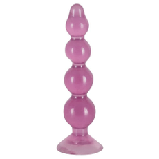 Розовый анальный стимулятор-ёлочка Anal Beads - 13 см., фото 