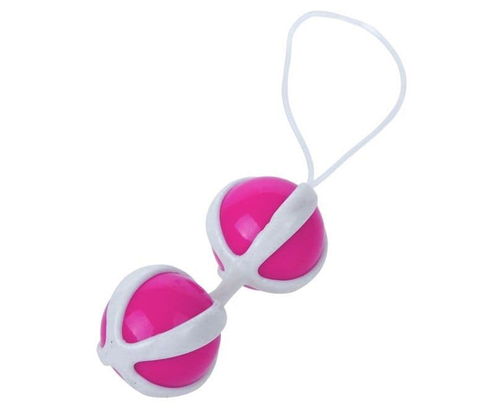 Розовые вагинальные шарики на мягкой сцепке BE MINI BALLS, Цвет: розовый, фото 
